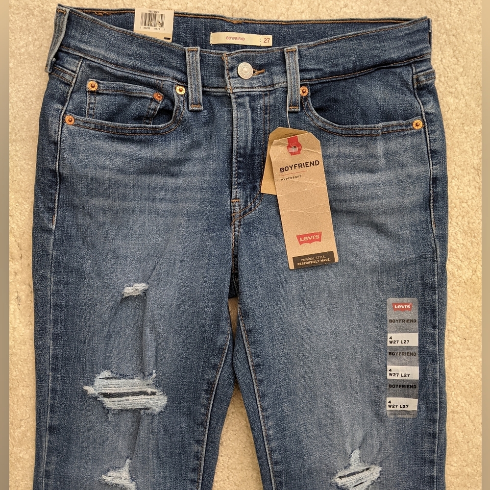 NWT Levi's Boyfriend jeans size 4 27W - Picture 4 of 8